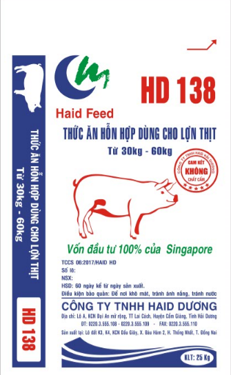 Thức ăn hỗn hợp dùng cho lợn thịt từ 30 - 60kg