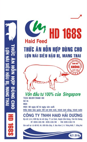 Thức ăn hỗn hợp dùng cho lợn nái siêu hậu bị, mang thai